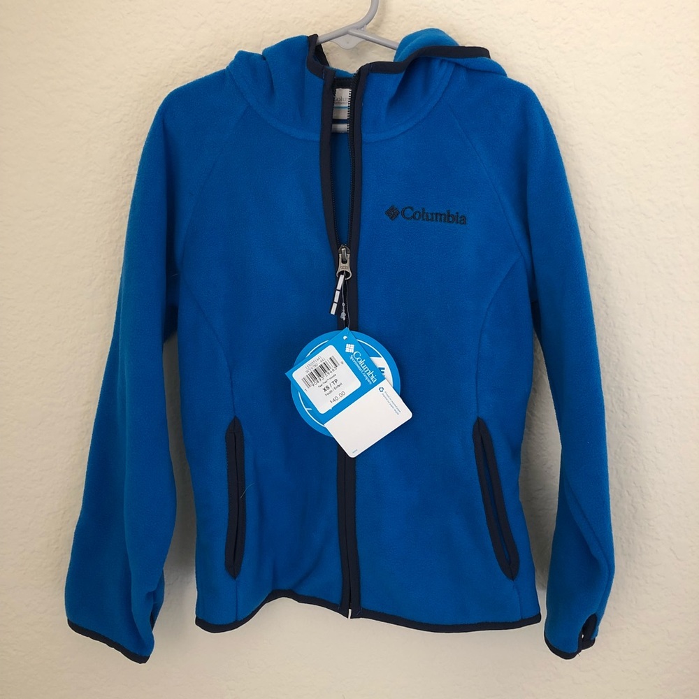 Boys Blue Columbia fleece jacket XS